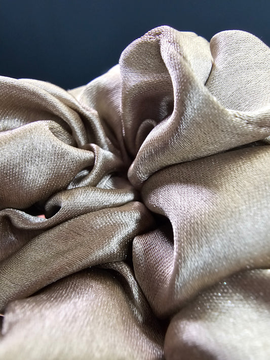 Mulberry Silk Large Scrunchie - Taupe